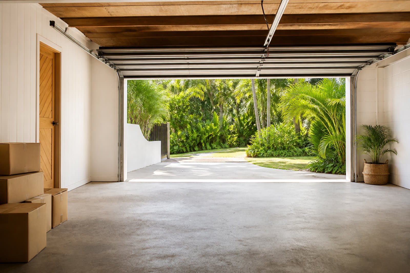 Garage swept clean after a rubbish removal in Mullumbimby