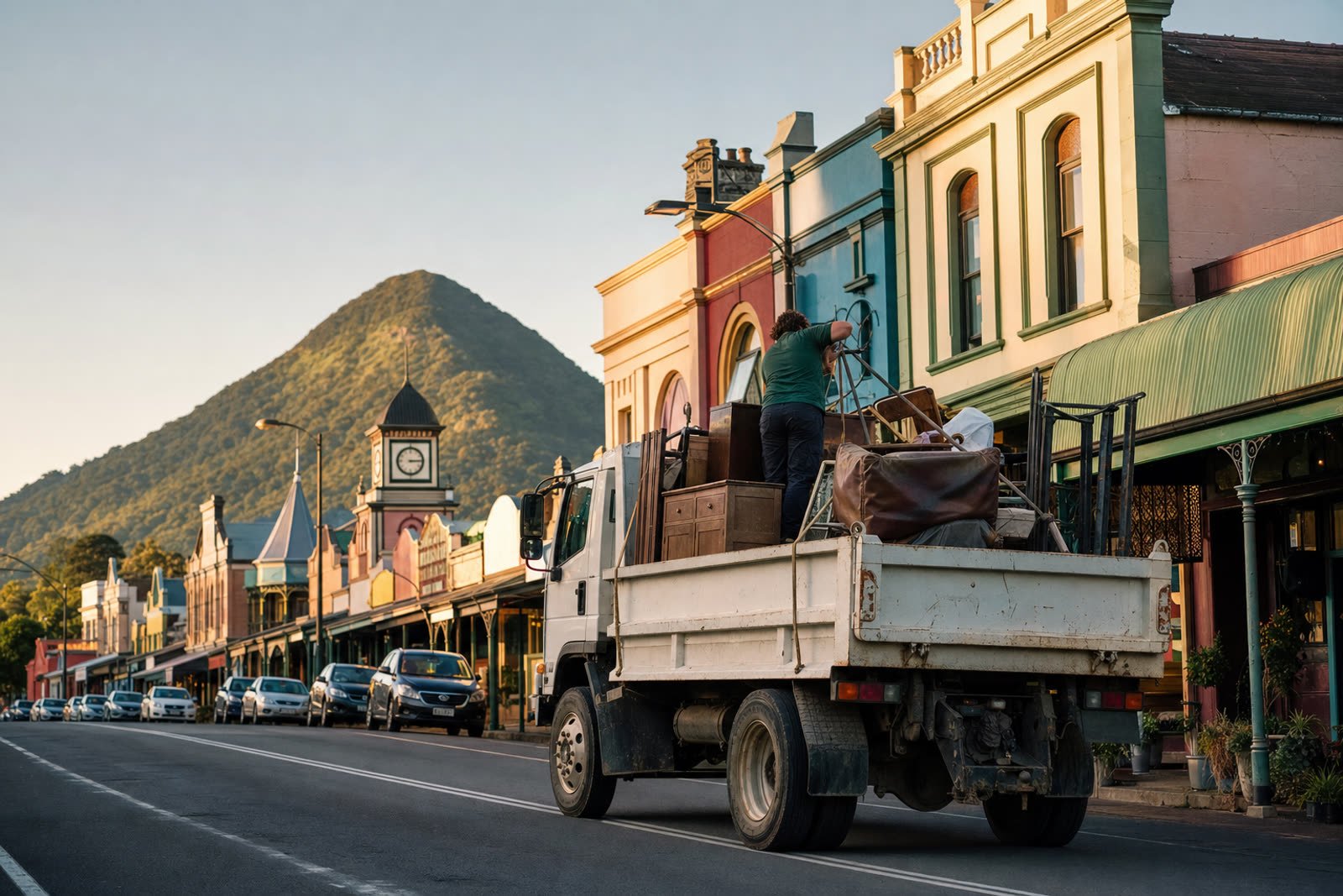 Loaded rubbish removal truck in Mullumbimby